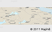 Shaded Relief Panoramic Map of Kunshan