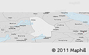 Silver Style Panoramic Map of Kunshan