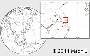Blank Location Map of Nantong Shi