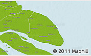 Physical 3D Map of Qidong