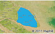 Political 3D Map of Qidong, satellite outside
