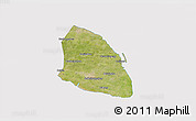Satellite 3D Map of Qidong, cropped outside