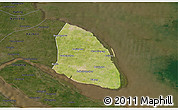 Satellite 3D Map of Qidong, darken