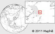 Blank Location Map of Qidong, highlighted parent region