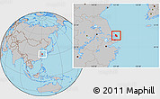 Gray Location Map of Qidong