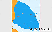 Political Simple Map of Qidong