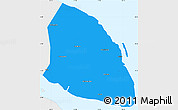 Political Simple Map of Qidong, single color outside