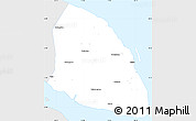 Silver Style Simple Map of Qidong, single color outside