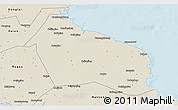 Shaded Relief 3D Map of Rudong