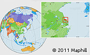Political Location Map of Rudong