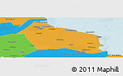 Political Panoramic Map of Rudong