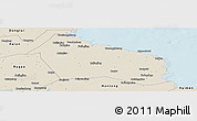 Shaded Relief Panoramic Map of Rudong