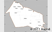 Gray Simple Map of Rudong, cropped outside