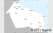 Gray Simple Map of Rudong, single color outside