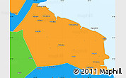 Political Simple Map of Rudong