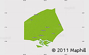 Physical Map of Rugao, cropped outside