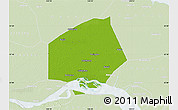 Physical Map of Rugao, lighten