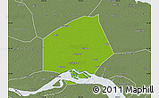 Physical Map of Rugao, semi-desaturated