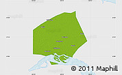 Physical Map of Rugao, single color outside