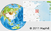 Physical Location Map of Sheyang, highlighted country