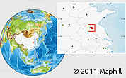 Physical Location Map of Suining, highlighted country