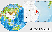 Physical Location Map of Taicang, highlighted country