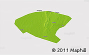 Physical 3D Map of Xinyi, cropped outside