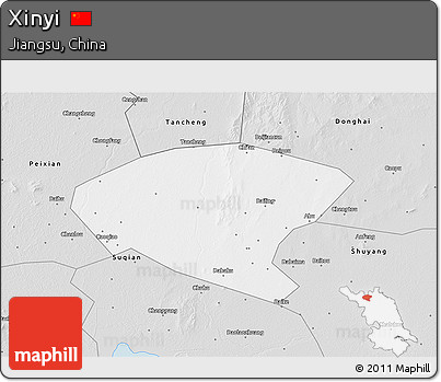 Silver Style 3D Map of Xinyi