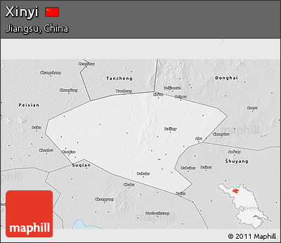 Silver Style 3D Map of Xinyi