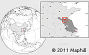 Blank Location Map of Xinyi, highlighted country, highlighted parent region
