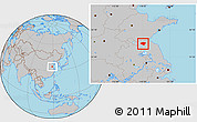 Gray Location Map of Xinyi