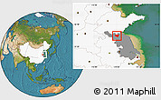 Satellite Location Map of Xinyi, highlighted country, highlighted parent region