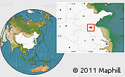 Satellite Location Map of Xinyi, highlighted country