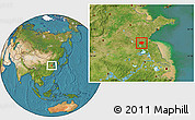 Satellite Location Map of Xinyi
