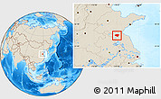 Shaded Relief Location Map of Xinyi