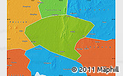 Physical Map of Xinyi, political outside