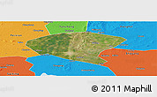 Satellite Panoramic Map of Xinyi, political outside