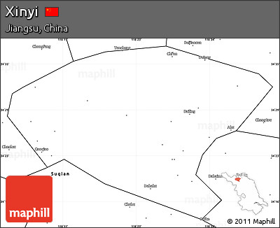Blank Simple Map of Xinyi