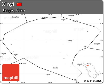 Blank Simple Map of Xinyi