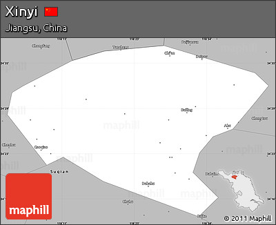Gray Simple Map of Xinyi