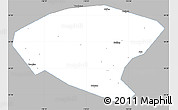 Gray Simple Map of Xinyi, single color outside
