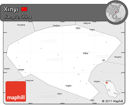 Silver Style Simple Map of Xinyi