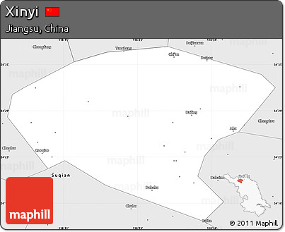 Silver Style Simple Map of Xinyi