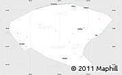 Silver Style Simple Map of Xinyi, single color outside
