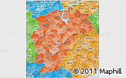 Political Shades 3D Map of Jiangxi