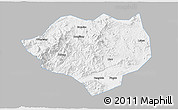 Gray 3D Map of Anfu, single color outside