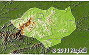 Physical 3D Map of Anfu, darken