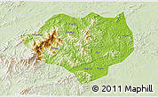 Physical 3D Map of Anfu, lighten