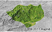 Satellite 3D Map of Anfu, lighten, desaturated