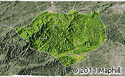 Satellite 3D Map of Anfu, semi-desaturated